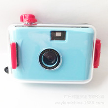 天蓝红壳复古创意小相机傻瓜胶卷时光胶片一次性多次性照相机礼物