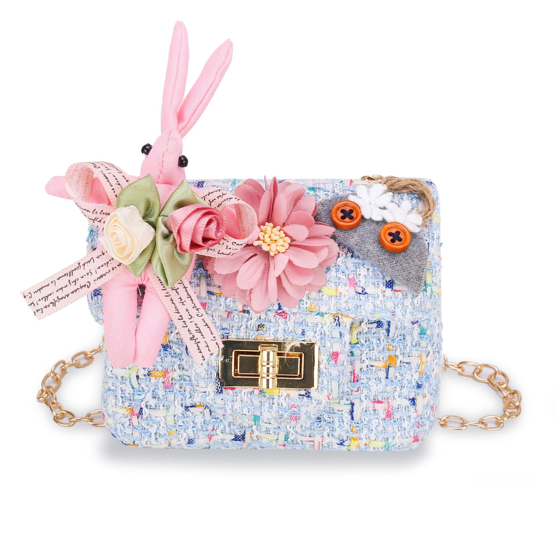 Children's Bag Cute Girls' Cartoon Flower Shoulder Bag Chanel Style Messenger Bag Baby Coin Purse Candy Bag