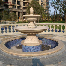 大理石跌水钵 多种款式 石雕喷泉 欧式流水庭院喷水池石雕喷泉