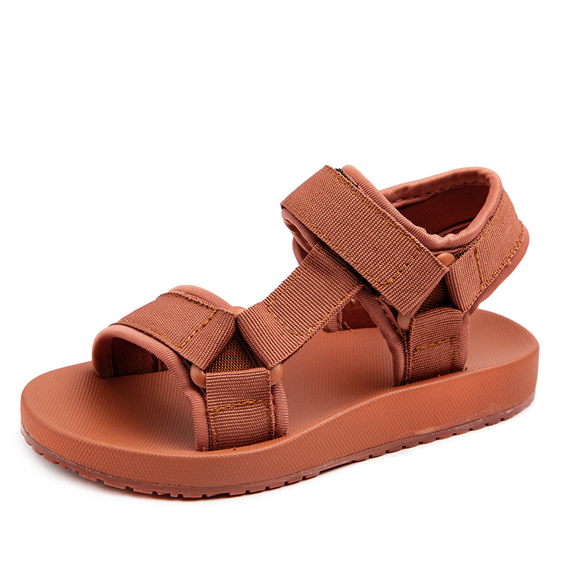 2024 Summer New Children's Shoes Boys Casual All-Matching Beach Shoes Girls Ribbon Fashion Simple Open Toe Sandals
