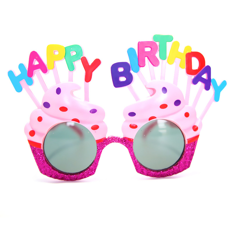 Birthday Glasses Douyin Online Influencer Same Funny Glasses Children Adult Happy Birthday Party Supplies Glasses Wholesale