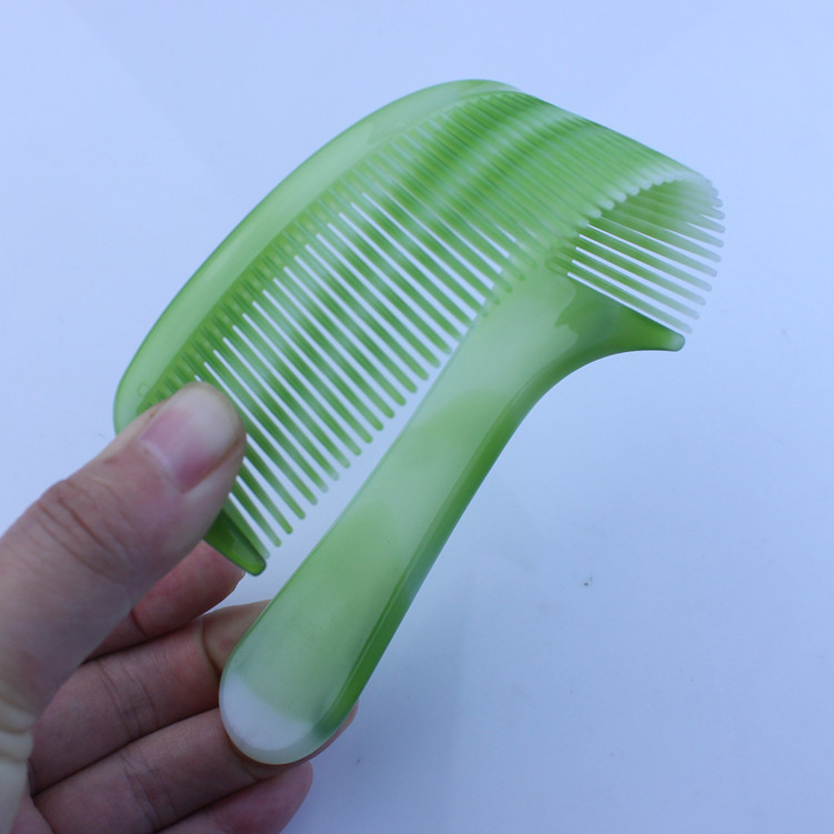 Jade-like Thickened Green Beef Tendon Comb Folding-Resistant Running Jianghu Stall Hairdressing Plastic Beef Tendon Comb Vietnam Hot Sale