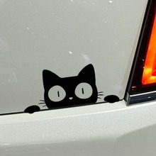 汽车窗反光贴纸个性创意雕刻车贴偷窥猫咪surprise cat卡通宠物猫