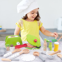 木制儿童过家家厨房玩具仿真餐厨具宝宝做饭厨具套装男女孩玩具