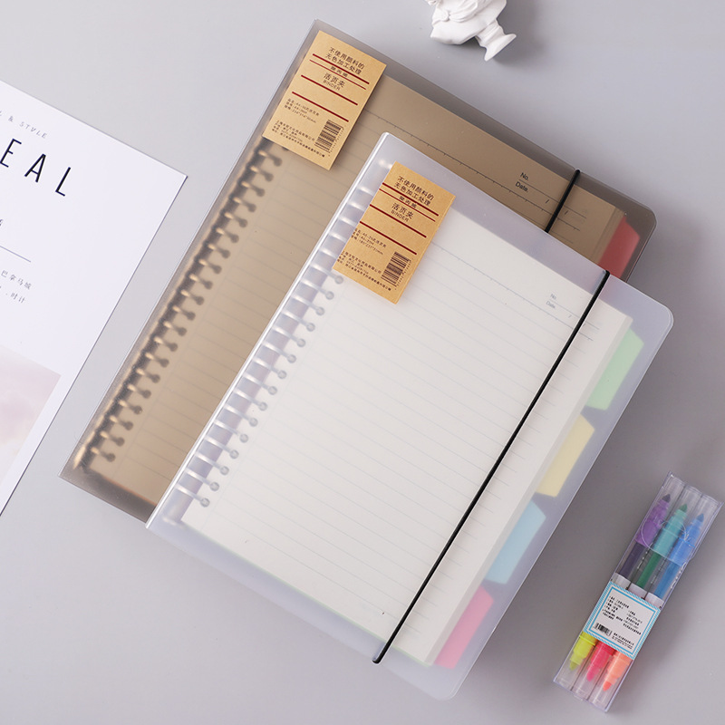 A5 Connell Loose-Leaf Detachable Notebook Simple Notepad B5 Small Fresh Grid Book Wrong Question Book Blank Book