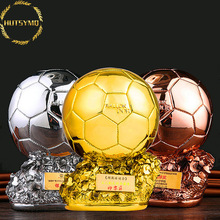 树脂世界杯足球奖杯 金球奖C罗梅西MVP球员比赛奖杯 球迷纪念用品