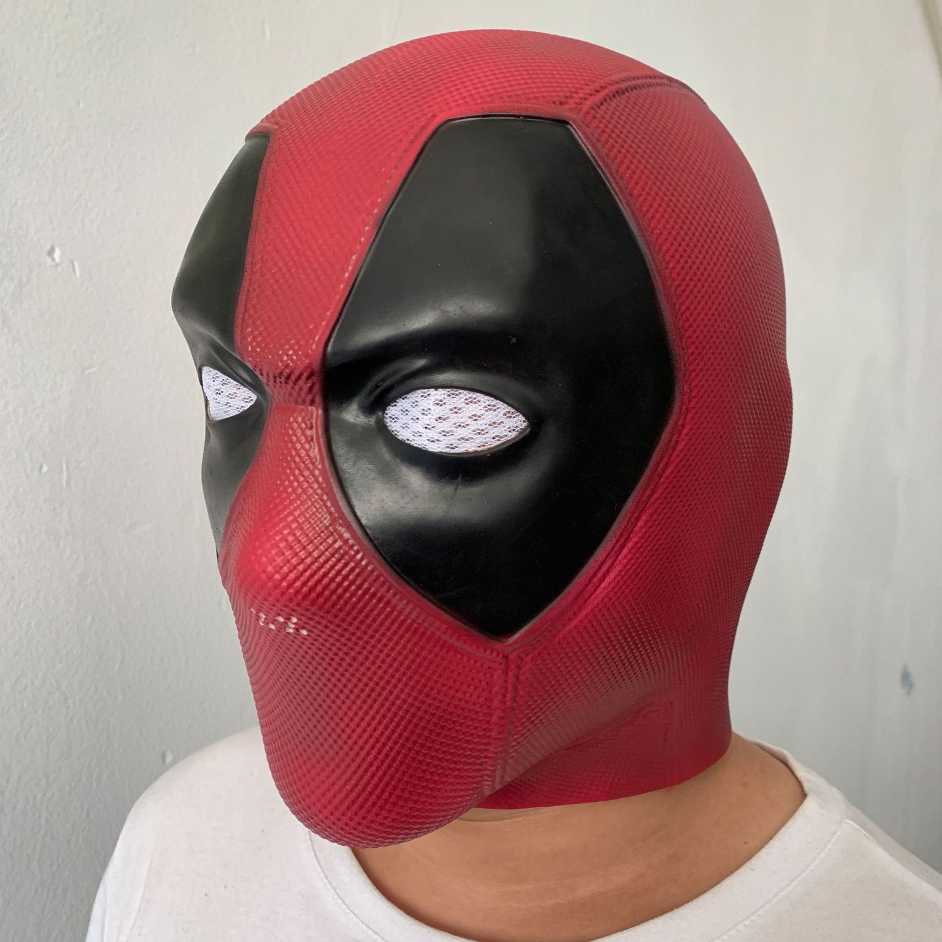 漫威电影周边deadpool 乳胶面具 死侍头套cosplay 万圣节道具头盔