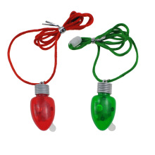 酷莱思特儿童圣诞项链红绿灯泡吊坠绳子款LED灯闪光项链