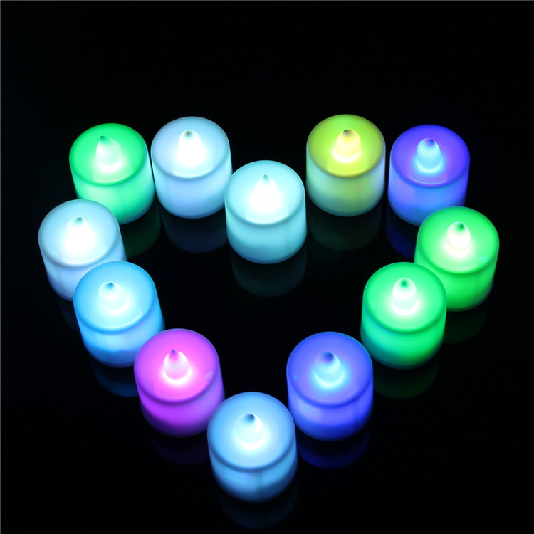 Led Electronic Candle Light Colorful Romantic Wedding Ambience Light Candle Light Led Color Changing Candle Night Lamp