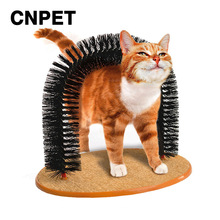 厂家直销宠物用品猫咪蹭痒器拱型按摩刷 猫刷 蹭毛刷 猫抓板批发