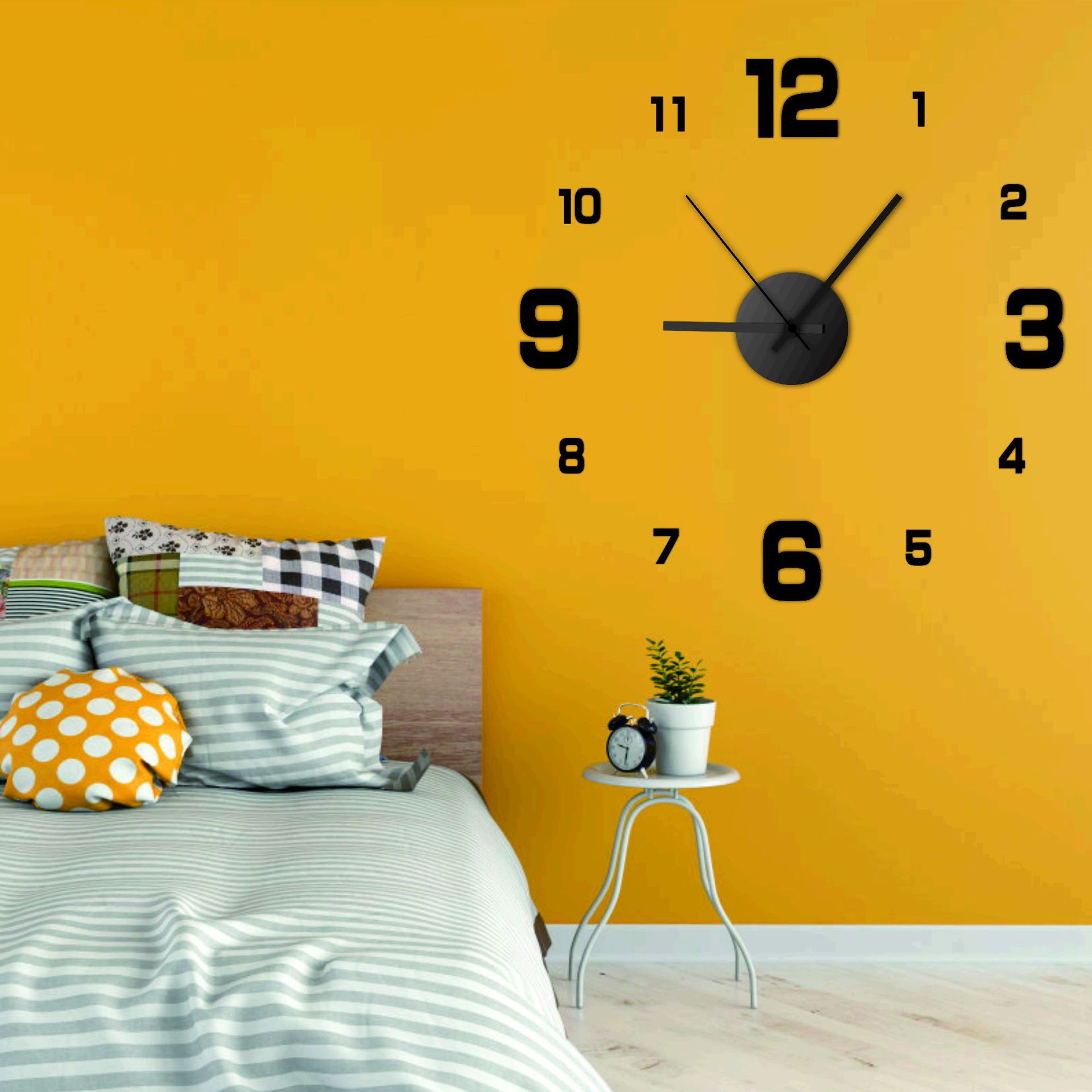 Modern Creative Personality Model Room Living Room Simple Nordic Beautiful and Large Pointer Quartz Clock Wall Clock
