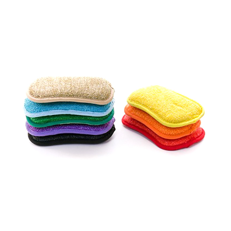 Microfiber Dish-Washing Sponge Double-Sided Thickened Absorbent Kitchen Rag Dish Brush Pot Artifact Sponge Rub Block Wholesale