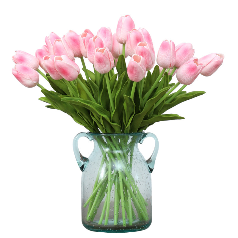 Simulation Pu Tulip Artificial Flower Artificial Flower Wedding Home Furnishing Decorative Fake Flower Cross-Border Wholesale
