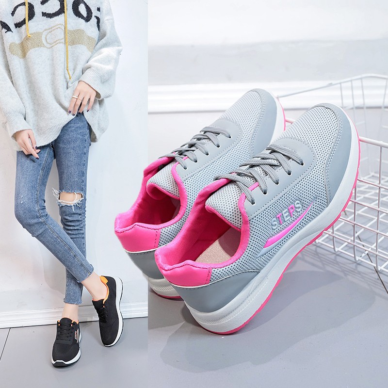 Factory Direct Supply Hot Sale Women's Fashion Shoes Mesh Shoes round Toe Board Shoes Soft Bottom Sports Casual Shoes Student Shoes