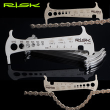 RISK三合一链条测量器 山地公路自行车量规工具磨损量链尺规 卡尺