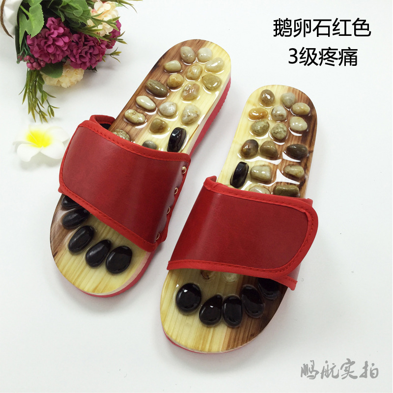 Manufacturers Penghang Foot Acupuncture Point Couple Hard Bottom Sandals Men and Women Health and Fitness Shoes Foot Massage Shoes Pebble Massage Slippers