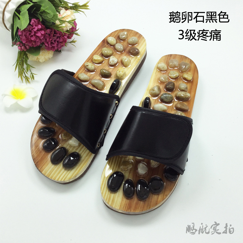 Manufacturers Penghang Foot Acupuncture Point Couple Hard Bottom Sandals Men and Women Health and Fitness Shoes Foot Massage Shoes Pebble Massage Slippers