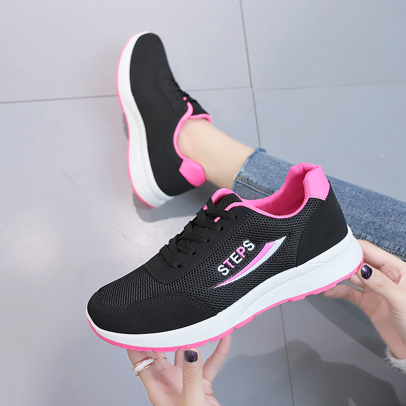 Factory Direct Supply Hot Sale Women's Fashion Shoes Mesh Shoes round Toe Board Shoes Soft Bottom Sports Casual Shoes Student Shoes