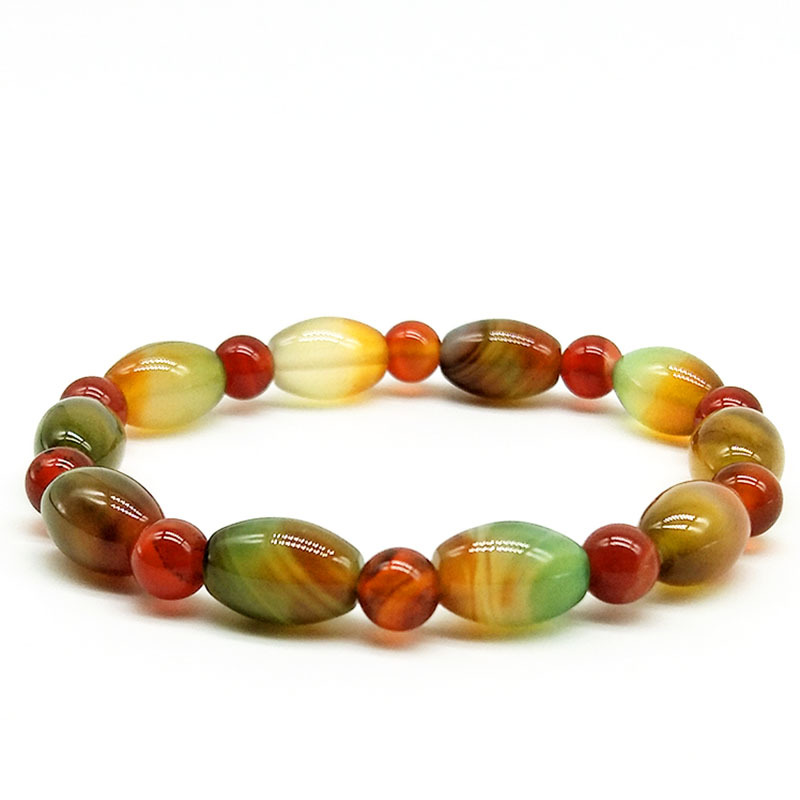 手串女士孔雀玛瑙珠子文玩饰品通货彩色水晶手链批发-阿里巴巴