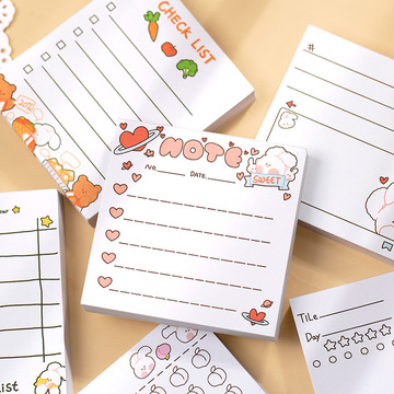 语闲便签本 杂物小记系列 8款清新卡通可爱便携可撕备忘本100张入