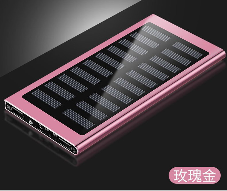 power bank Cross-Border Foreign Trade Tianshu Solar Charging Unit Ultra-Thin Large Capacity 20000Mah Solar Portable Power Source Wholesale