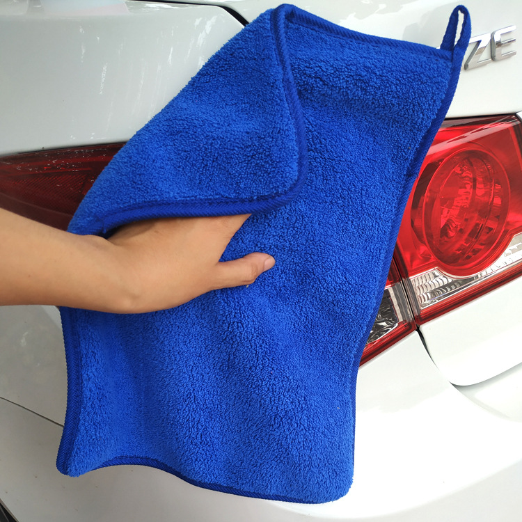 Towel Factory Wholesale Composite 30*40 Covered Coral Fleece 600G Thickened Car Cleaning Towel Double-Sided Fleece Kitchen