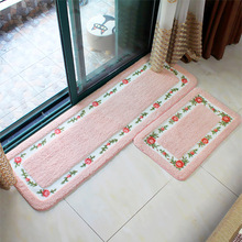 田园小地毯卧室床边毯长方形地垫卫浴吸水防滑脚垫浴室卫生间门垫