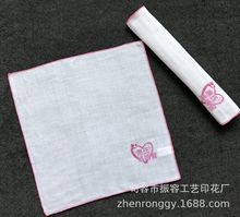 厂家制定 全棉纱布手帕 惠氏奶粉促销纯棉手帕 幼儿园游戏小方巾