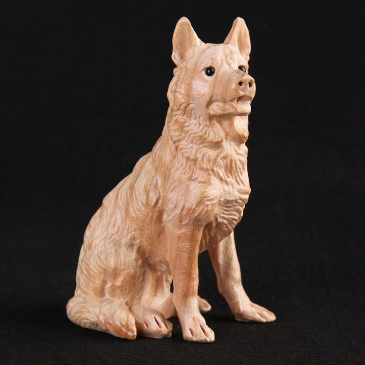 桃木狗摆件 木雕十二生肖狗 家居摆件 手把件