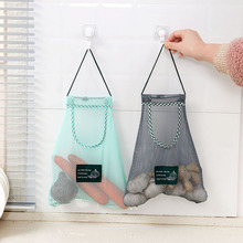 跨境创意厨房用品杂物整理 可挂式果蔬收纳网袋 透气大蒜洋葱挂袋