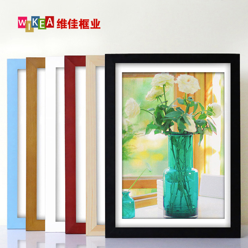 Solid Wood Picture Frame for Wall Hanging Table Decoration Creative 10-Inch A4 24 8 Open 4 Studio Puzzle Frame Printed Logo Photo Studio and Photo Frame