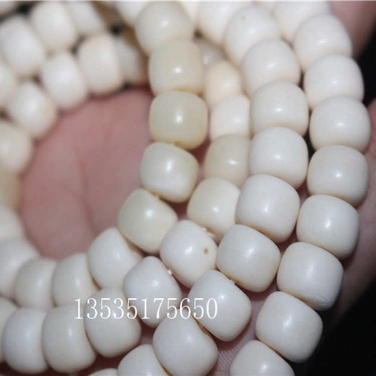 保真天然a 鹿骨手串108颗佛珠念珠老型桶珠骨珠文玩男女款手链