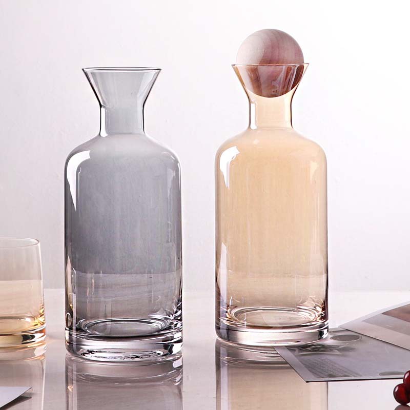 丹麦冷水壶水杯套装北欧琥珀杯创意耐热玻璃凉水壶果汁壶扎壶水瓶