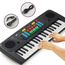 儿童益智早教带话筒37键电子琴  女孩音乐教学仿真钢琴启蒙玩具