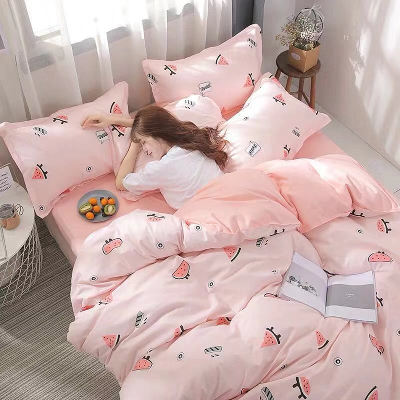 Three-Piece Bedding Set Gift Aloe Cotton Bed Sheet Quilt Cover Bed Sheet Four-Piece Set One Piece Dropshipping Factory Wholesale