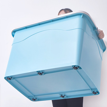 250l特大号收纳箱储物箱超大衣服棉被收纳盒270l整理箱带滑轮塑料