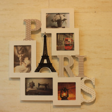 巴黎恋人新品欧式木质相片墙 照片墙组合婚纱照艺术照相框相框墙