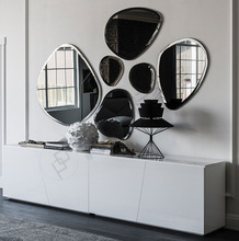 意大利 异形艺术超白浴室镜装饰化妆镜玄关镜ins设计师卫生间镜子