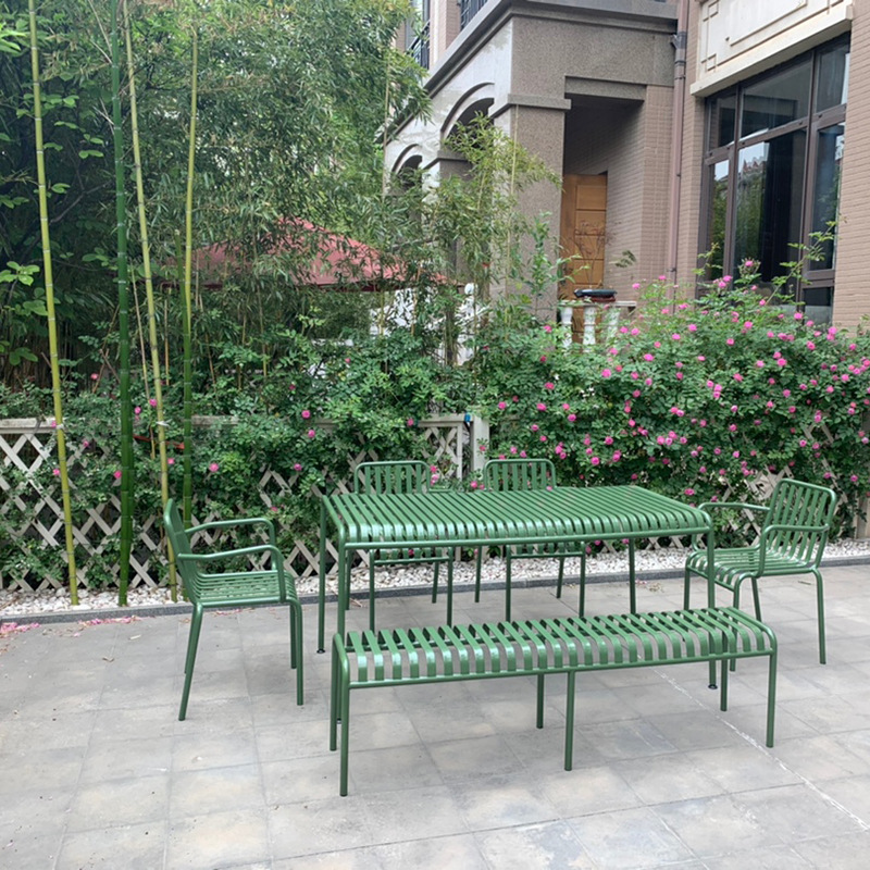 简约休闲户外铁艺桌椅组合室外庭院花园茶几套装阳台露天花园家具