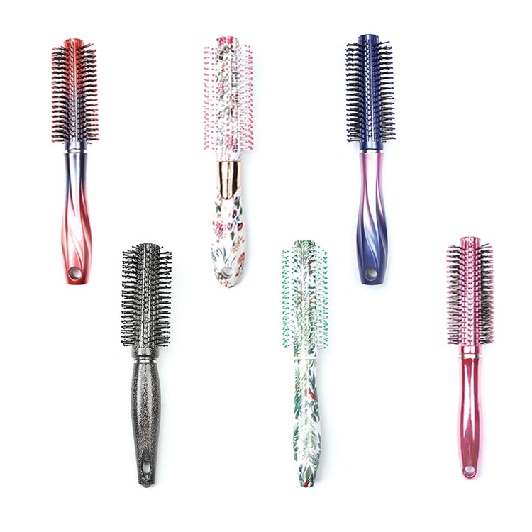 Cylinder Curly Hair Rolling Comb Professional Modeling Nylon Hair Curling Comb Heat Conduction Air Aluminum Tube Ceramic Rolling Comb Hairdressing Comb
