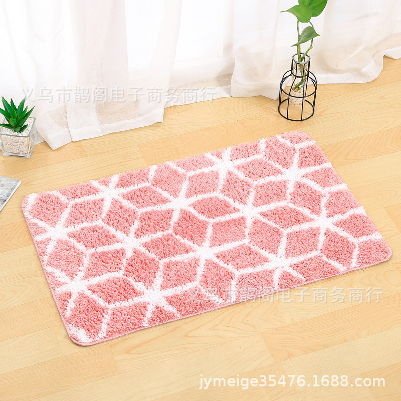 Cross-Border Minimalist Creative Home Ground Mat Entrance Bathroom Absorbent Floor Mat Slip-Resistant Bathtub Carpet Floor Mat Door Mat