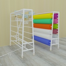 带板移动置物架 布料货架 纺织面料展示架  壁纸桌布色卡面料