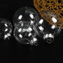 高透塑料空心吹塑球圆球圣诞装饰吊球 带帽PET球装饰挂球
