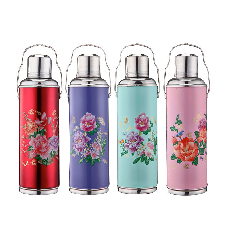 Vintage Glass Liner Thermal Bottle Household Tea Bottle Kettle Thermos Bottle Thermos Bottle Portable Tinplate Thermos