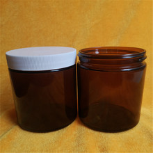500ml大容量玻璃瓶棕色大口采样瓶茶色广口食品瓶蜡烛罐可配盖