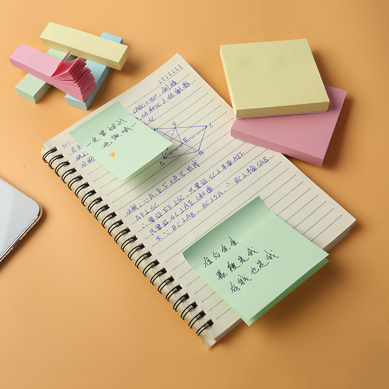 Daily Color Sticky Note Cute Creative Sticky Note Office Stationery Notepad Tearable Student Message-Leaving Sticky Note
