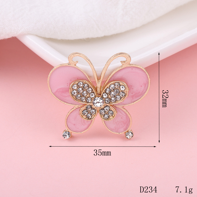 Creative Exquisite Butterfly Diy Jewelry Accessories Flower Plate Buckle Mobile Phone Shell Beauty Sticking Diamond Material Alloy Diamond-Embedded Hair Accessories