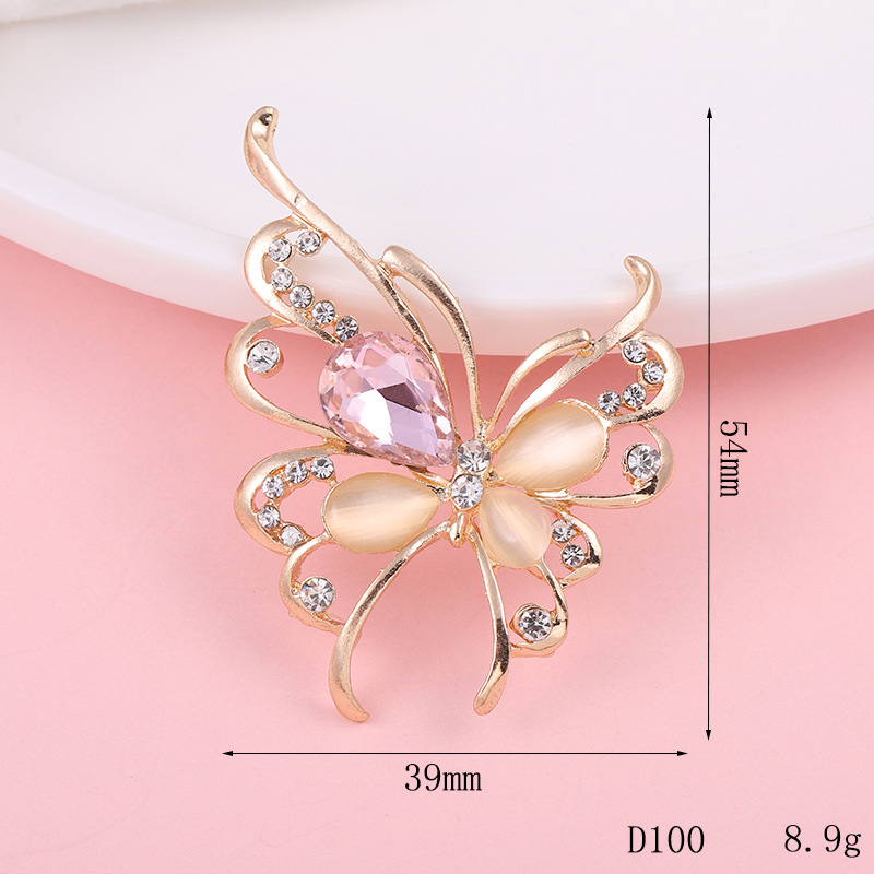 Creative Exquisite Butterfly Diy Jewelry Accessories Flower Plate Buckle Mobile Phone Shell Beauty Sticking Diamond Material Alloy Diamond-Embedded Hair Accessories