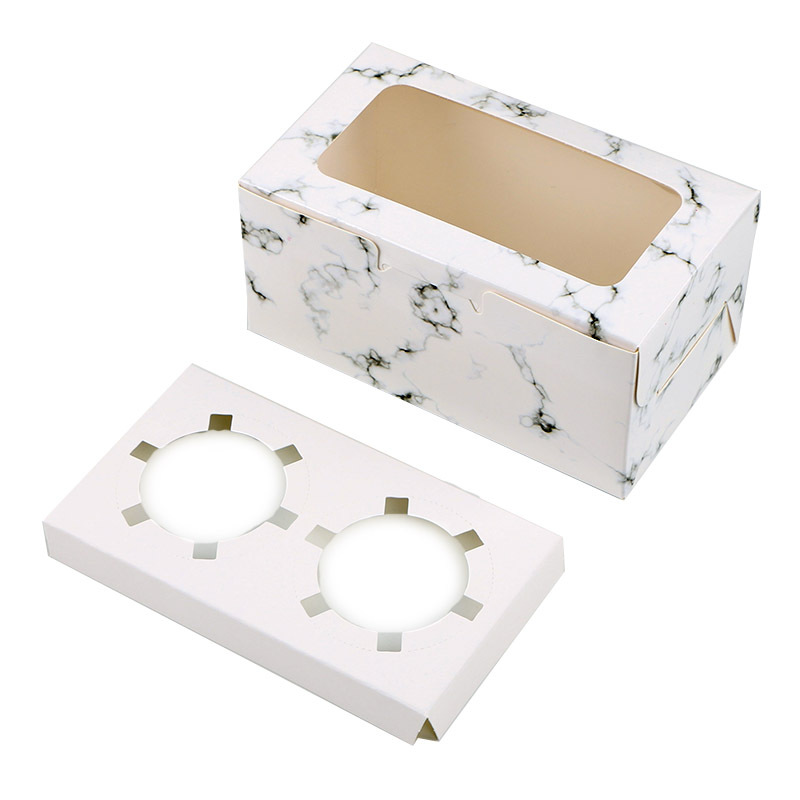 Cake Packing Box/6 Pcs Paper Cup to-Go Box Muffin Cup Kraft Paper Cake Box Pcs Egg Tart Boxes Wholesale