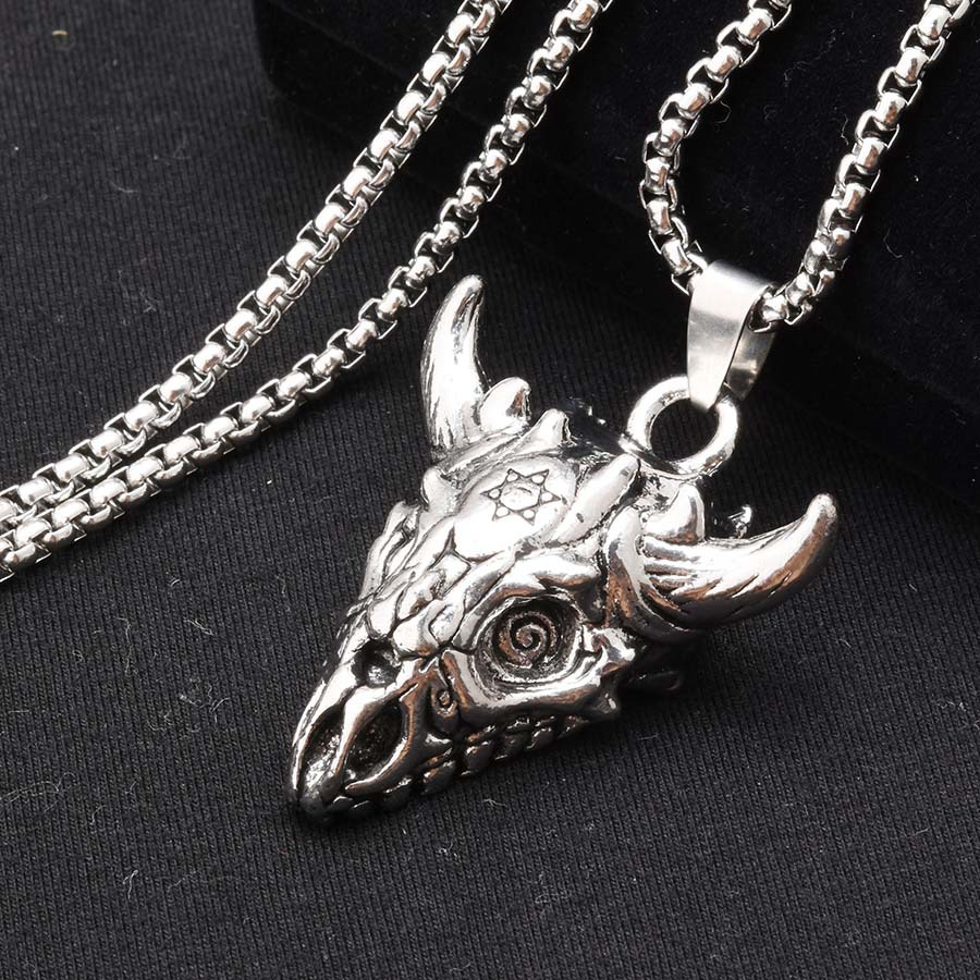 王一博同款牛头项链男潮嘻哈韩版简约学生百搭女士网红挂饰品吊坠